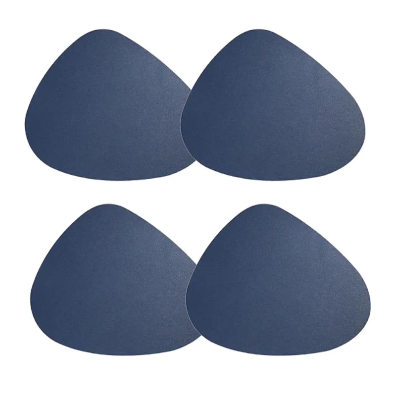 

4 Creative Environmental Protection Leather Home Dining Mats With Thick Insulation And Waterproof Table Mats-ABUX