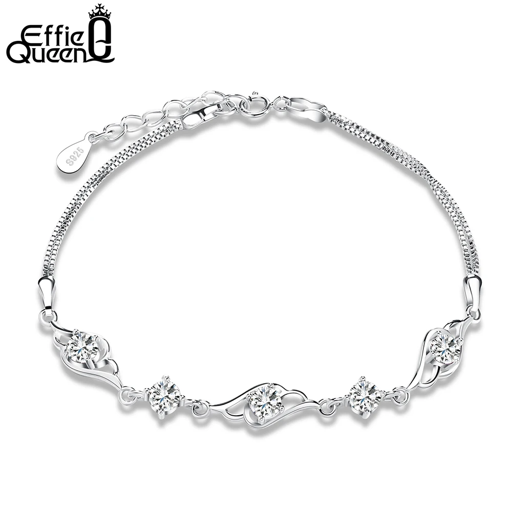 Effie Queen новый стиль змеиная цепочка браслет и с блестящим кубическим цирконием 19