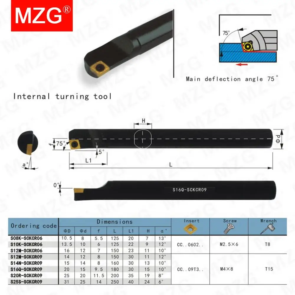 MZG 7 мм 8 16 S07K S08 S12M SCKCR ЧПУ токарно револьверный станок Режущий аппарат обработаны