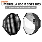 Godox софтбокс 809095120 см восьмиугольный софтбокс-зонт софтбокс Отражатель для студии студийная вспышка Speedlite