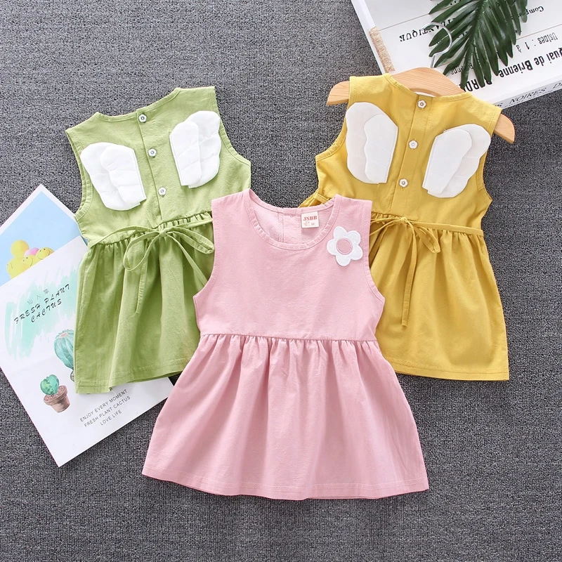 

Summer Girl Princess Dress Ruffles Children Candy Color Kids Dresses for Girls Fashion Girls Clothing Dress