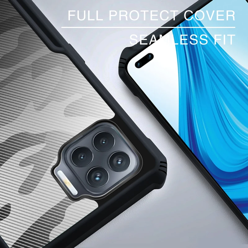 Rzants для OPPO A93 A73 A53 чехол жесткий [Камуфляжный Жук] ударопрочный тонкий кристально