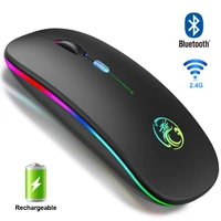 wireless mouse bluetooth mouse wireless computer mouse rgb rechargeable ergonomic led backlit mause silent mice for laptop pc