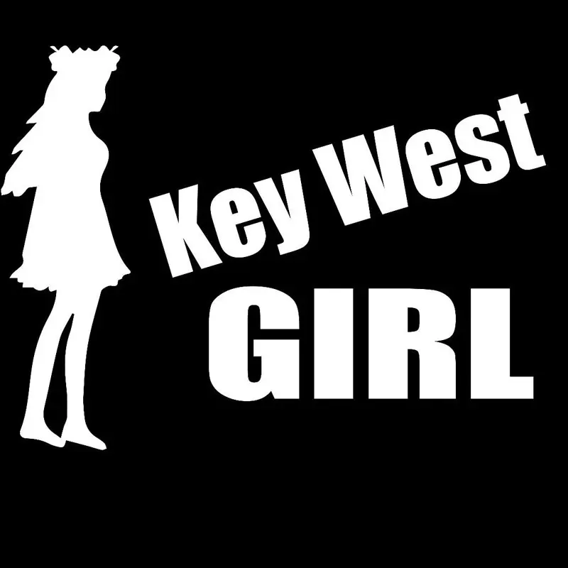 

Reflective Car Stickers and Decals Key West Girl Rear Windshield Bumper Window Trunk Cover Scratches Accessories KK13*10cm