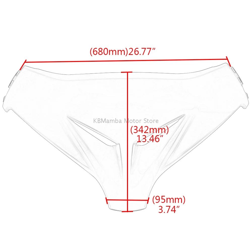 

Motorcycle Front Windshield Panel Accent Fairing For Honda GL1800 GL 1800 GOLDWING 2012-2017 Unpainted