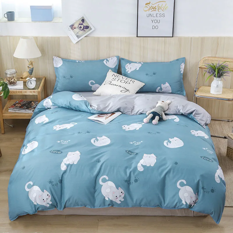 

Soft 1 Bed Sheet Queen And 2 Pillow Shams,King ,Twin ,Full Size，4 Pieces Bedding Set 1 Duvet Cover