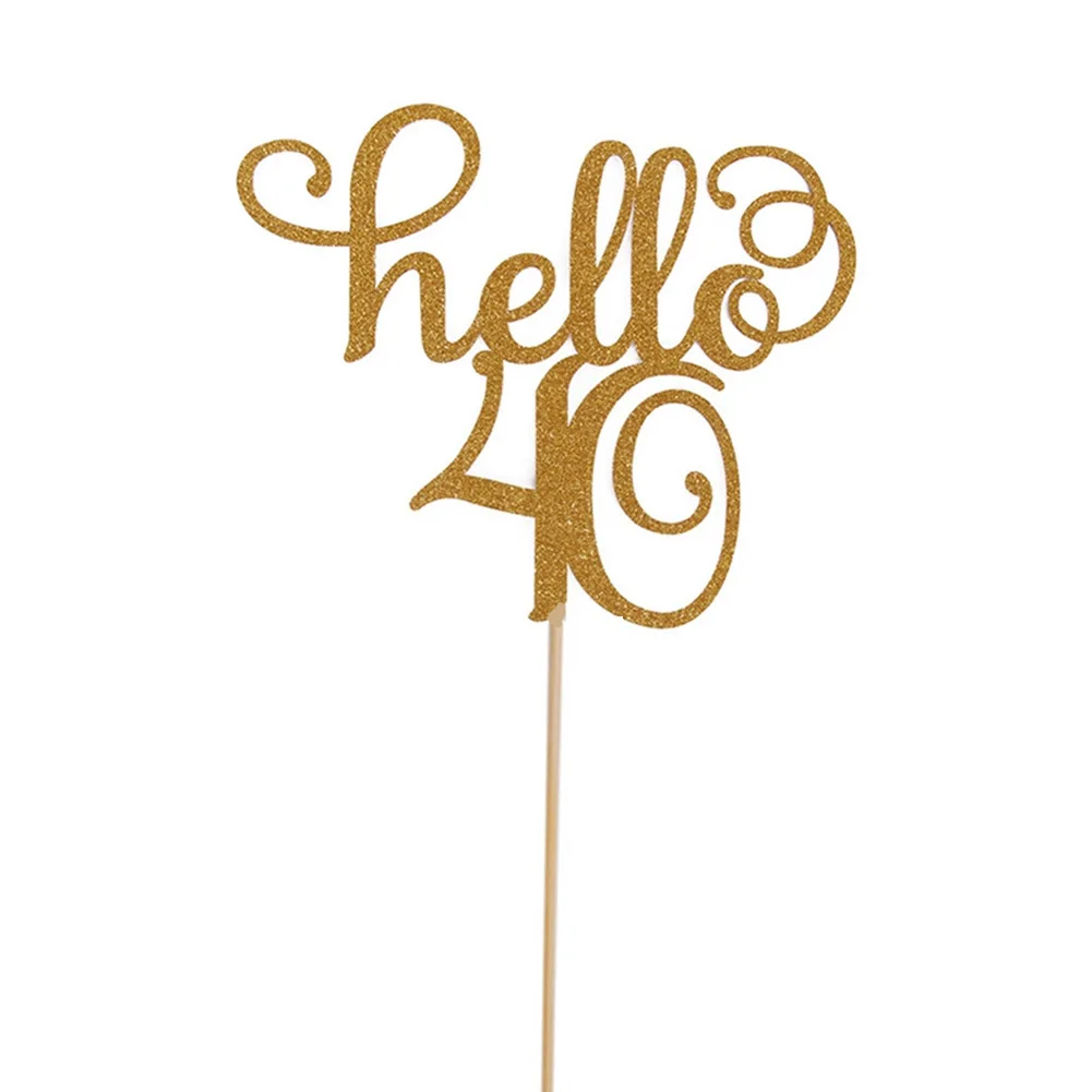 

Hello 21 30 40 50 60 Years Old Cake Decoration Card High Quality Hot Sale