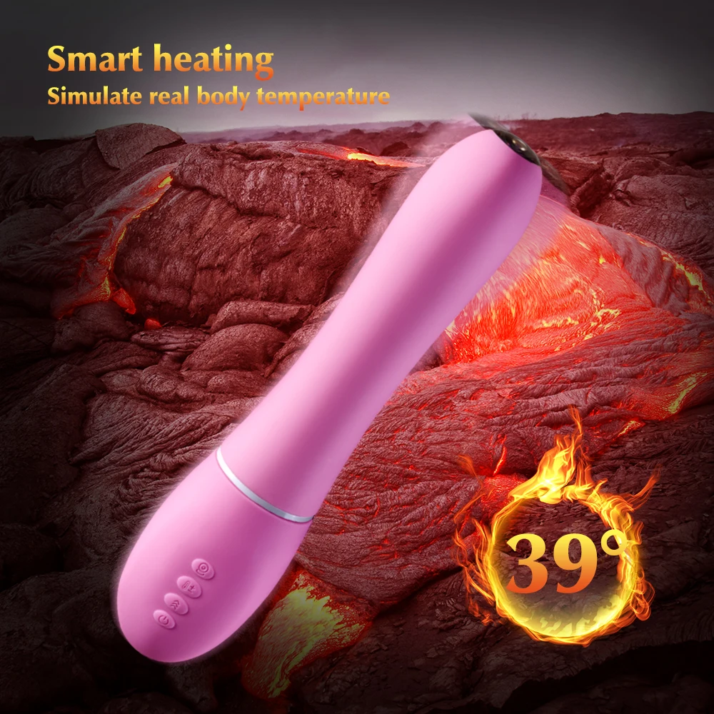 Фаллоимитатор с подогревом-вибратор управлением через приложение выдвижной