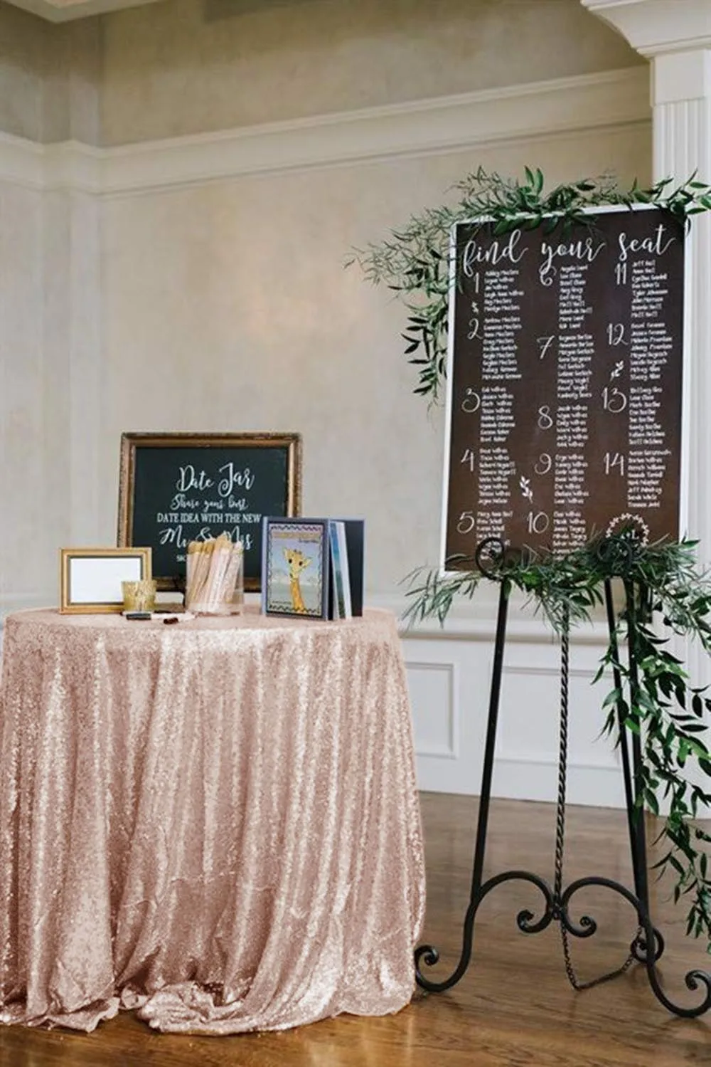 48 ''круглая (120 см) блестящая скатерть цвета шампанского с блестками для