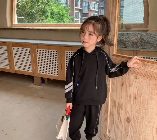 

Cultiseed Baby Girls and Boy Reflective Strip Sport Casual Sets Suit Children Kids Long Sleeve Hooded Hoodies+Long Pant 2pc Sets