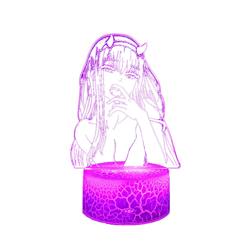 

Newest Anime Zero Two 3d Lamp Figure Nightlight Kids Child Girls Manga Gift Night Light Lamp Darling In The Franxx Dropshipping