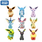 Плюшевые куклы TAKARA POKEMON 22 см, игрушка Eevee, кавайный глалеон, листья Umbreon, Jolteon, зеркаon, Flareon, сильвеон, рождественский подарок для детей