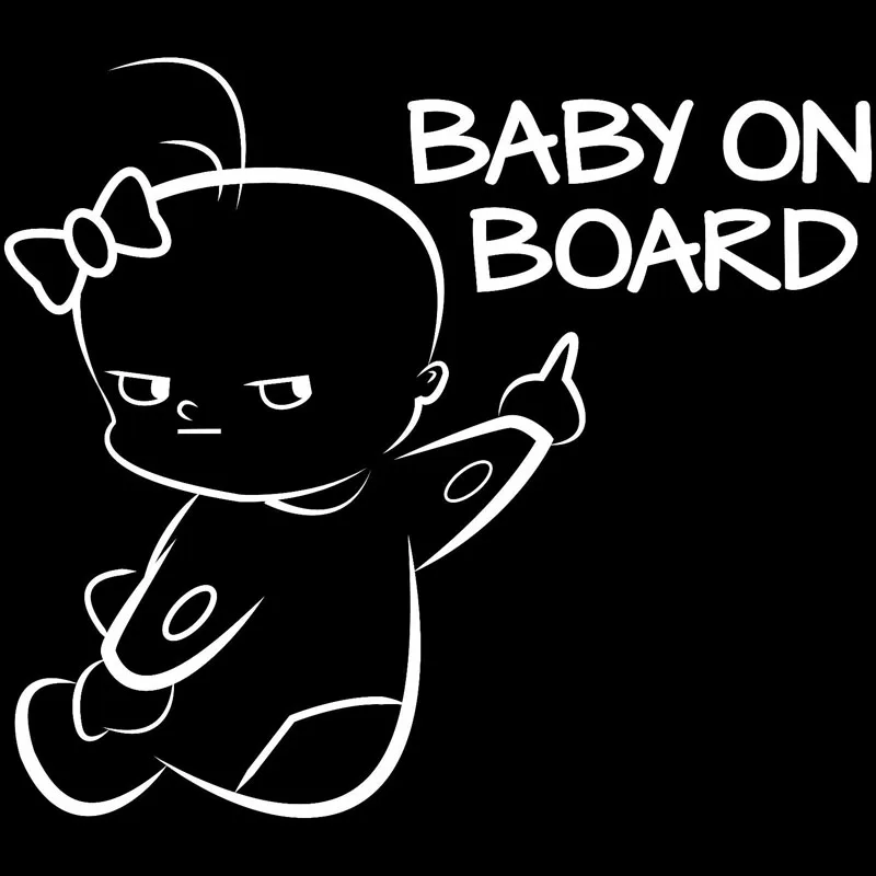 

Car Sticker Fun Baby Warning Sign on Car Motorcycle Exterior Accessories Waterproof PVC Sticker 16cm*14.1cm