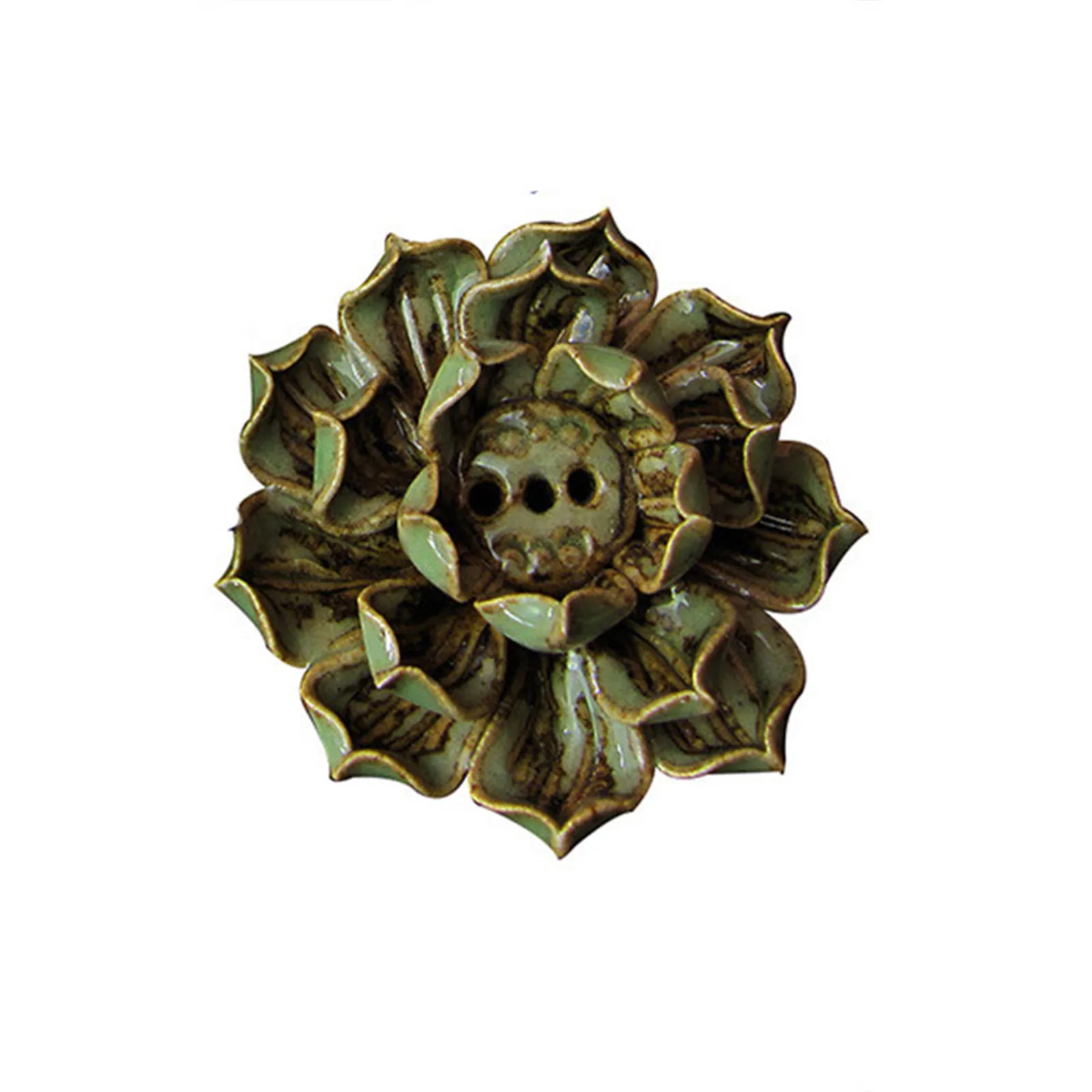 

Lotus Incense Burner Holder Ceramic Handicraft Incense Burner Holder for Home New RERI889