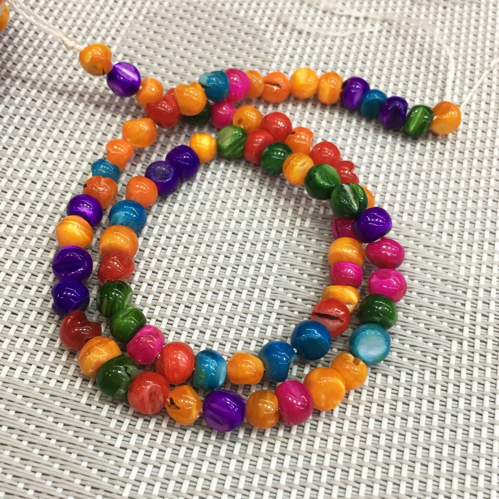 Colorful Small beads 6-7mm high quality natural coral loose isolation DIY bracelet necklace jewelry making | Украшения и