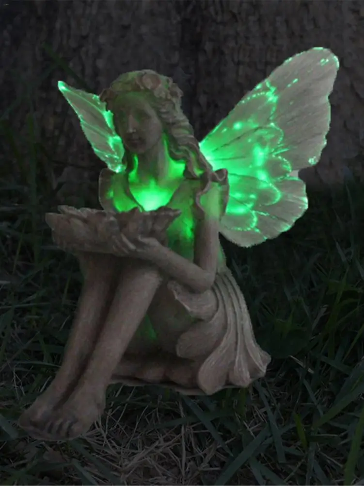 

Подсолнух, Сказочная статуя, солнечное освещение, внешняя Красивая ангельская скульптура, декоративная фигурка, украшение для сада, Декор