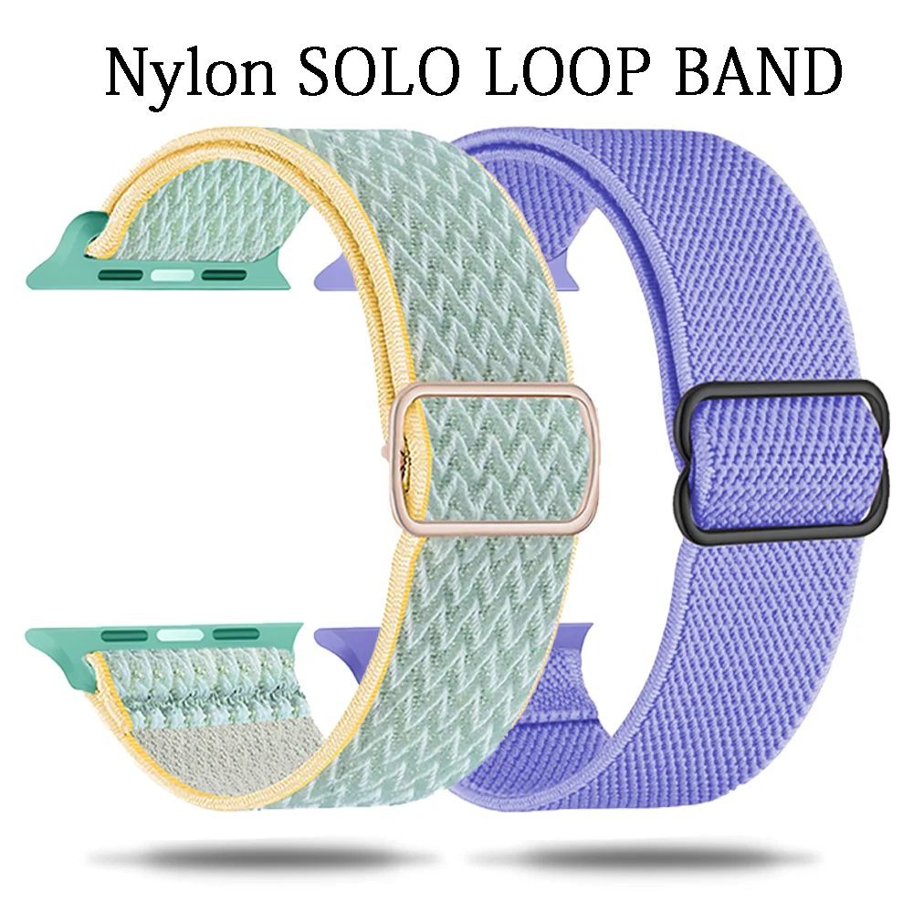 

Nylon Strap for Apple watch band 44mm 40mm 38mm 42mm SOLO LOOP pulseira bracelet correa for iwatch series 7 SE 6 5 4 3 45mm 41mm