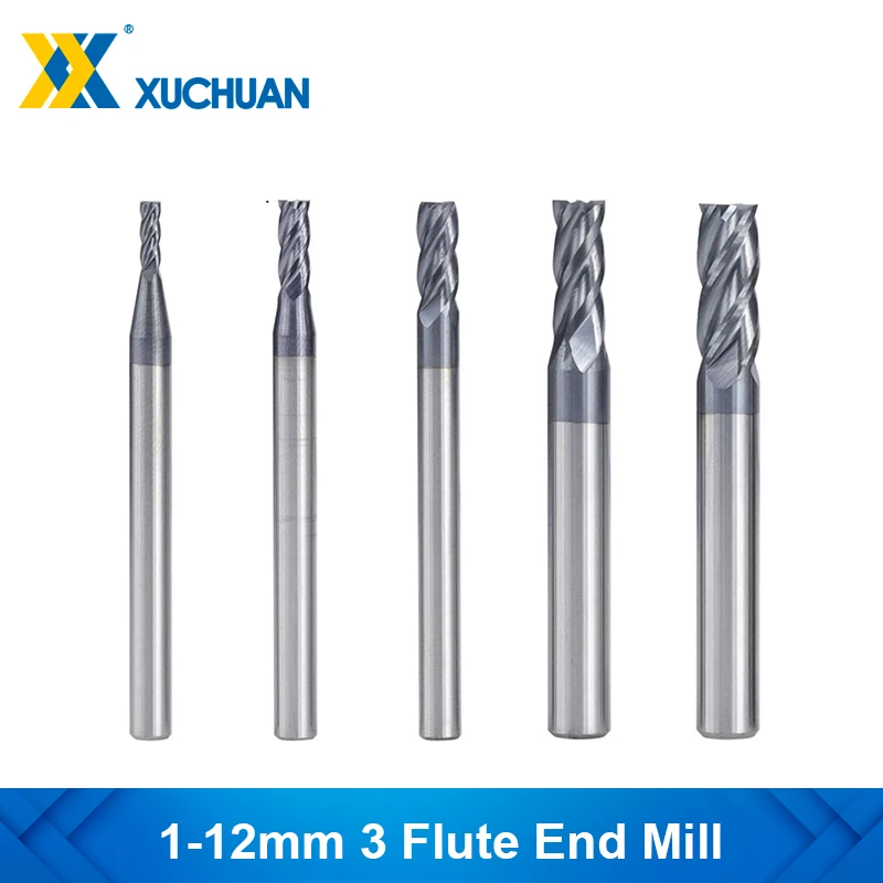 

Milling Cutter 4 Flute Router Bit 1-12mm HRC 50 Carbide End Mill TiALN Coated CNC Machine Milling Tools Cutter