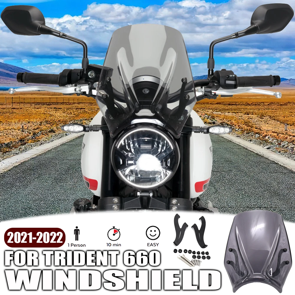 

Trident 660 2021 2022 New Motorcycle Accessories Flyscreen Windshield Windscreen Wind Deflector For TRIDENT 660 trident 660