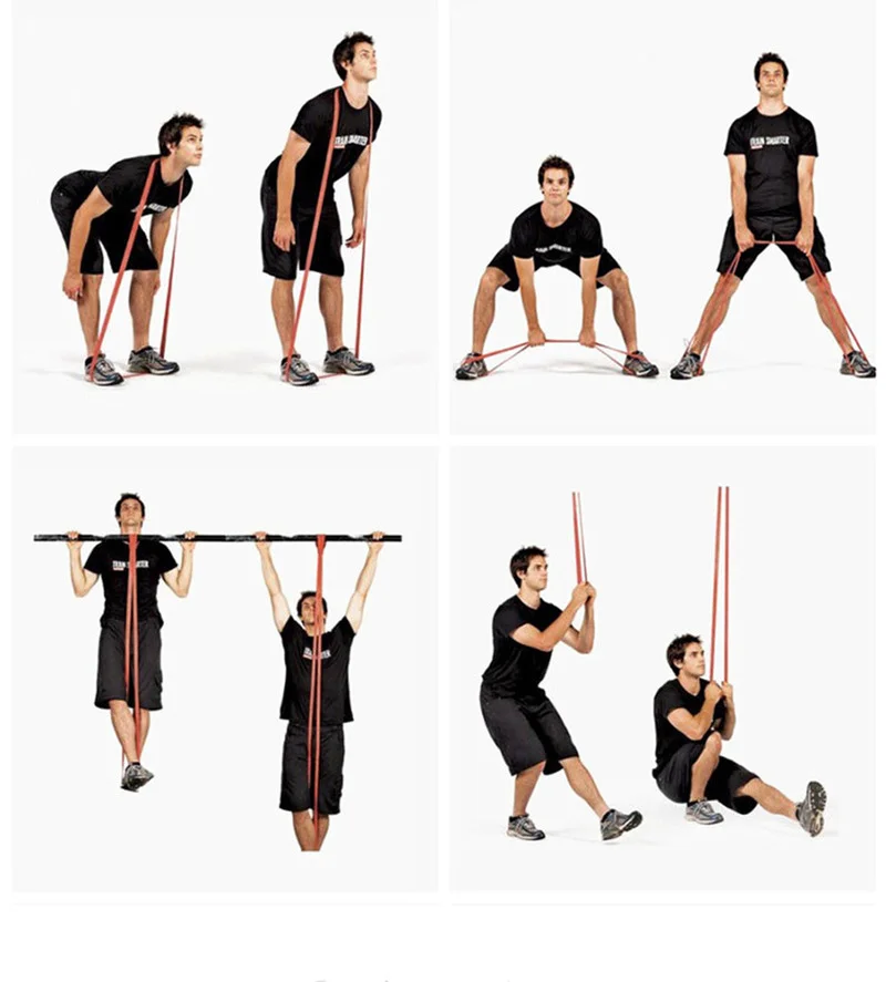 Какие упражнения с фитнес резинкой. Tension 65-175lb эспандер. Резиновая петля Workout упражнения. Упражнения с резиновым эспандером. Упражнения с эспандером резинкой.