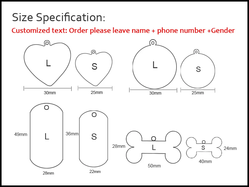 Бирка для ошейника собак и кошек с бесплатной гравировкой|ID бирки| |