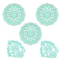 wholesale give away 5pcs bulk blomming mint sets for scrapbooking metal cutting dies 2022 new arrival cardmaking craft