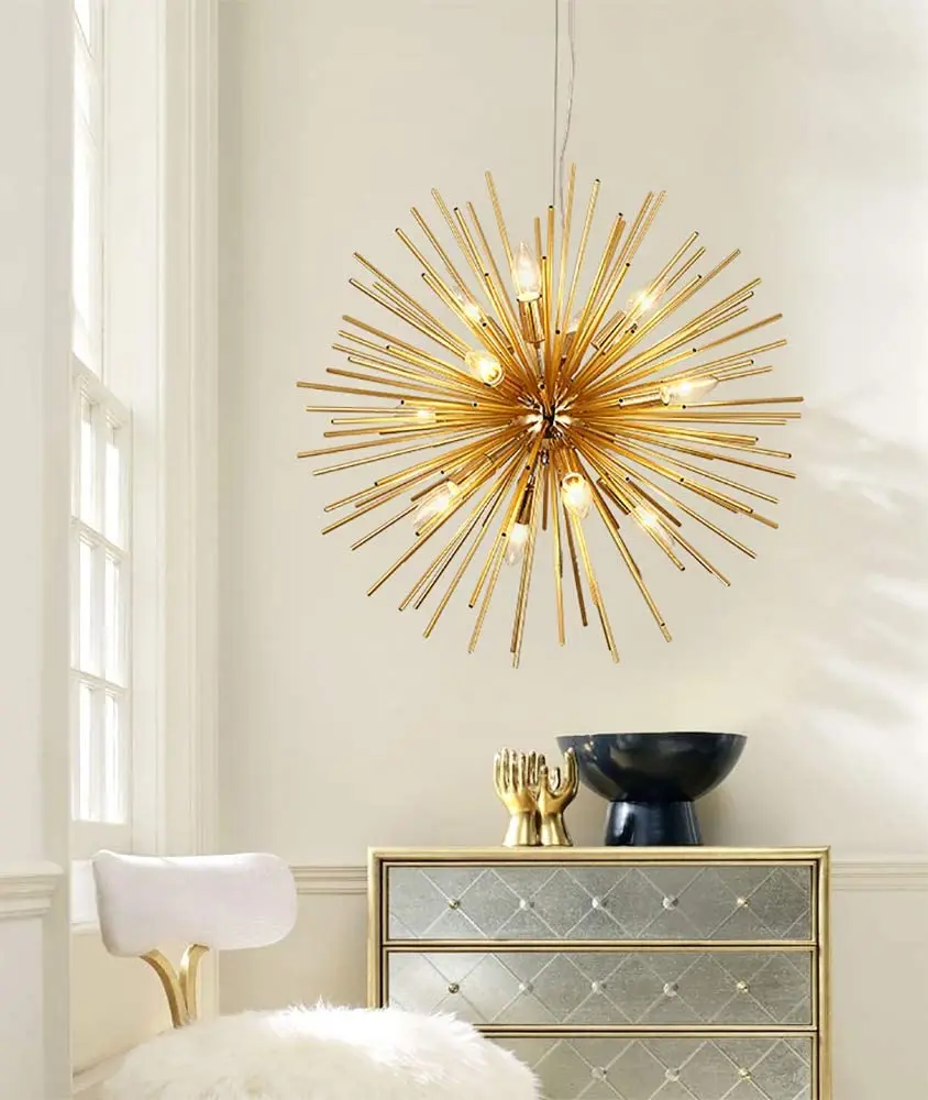 Скандинавский артистический светодиодный алюминиевый телефон золотые