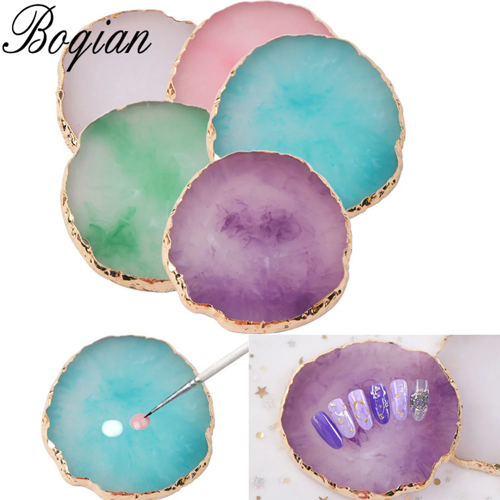 BQAN натуральный камень из смолы для дизайна ногтей цветная палитра акриловый Гель