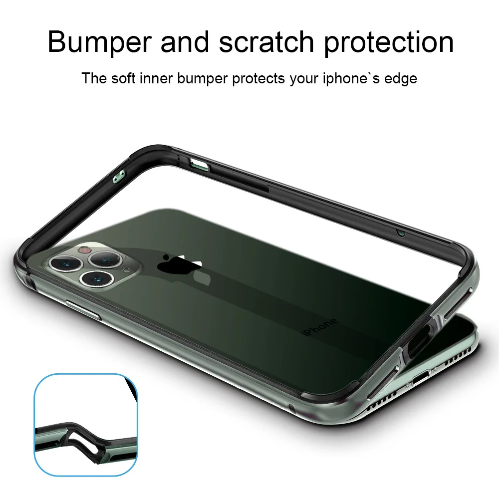 Металлический бампер для iPhone 11 Pro Max 13 12 Mini 13Pro X R XS XR 11Pro 12Pro iPhne12 7 8 Plus силиконовая