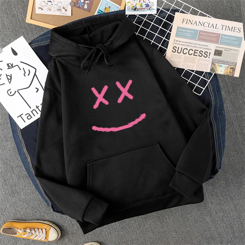 

2021 moletom com capuz masculino de cor sólida com impressão de símbolo de anime unissex outono / inverno moletom com capuz