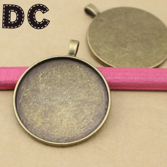 10 шт./лот древний красный пустой лоток Подвеска База подходит 40 мм круглый