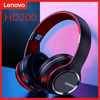 lenovo hd200 wireless bluetooth headset head mounted gaming sports running headset computerphone intelligent noise reduction