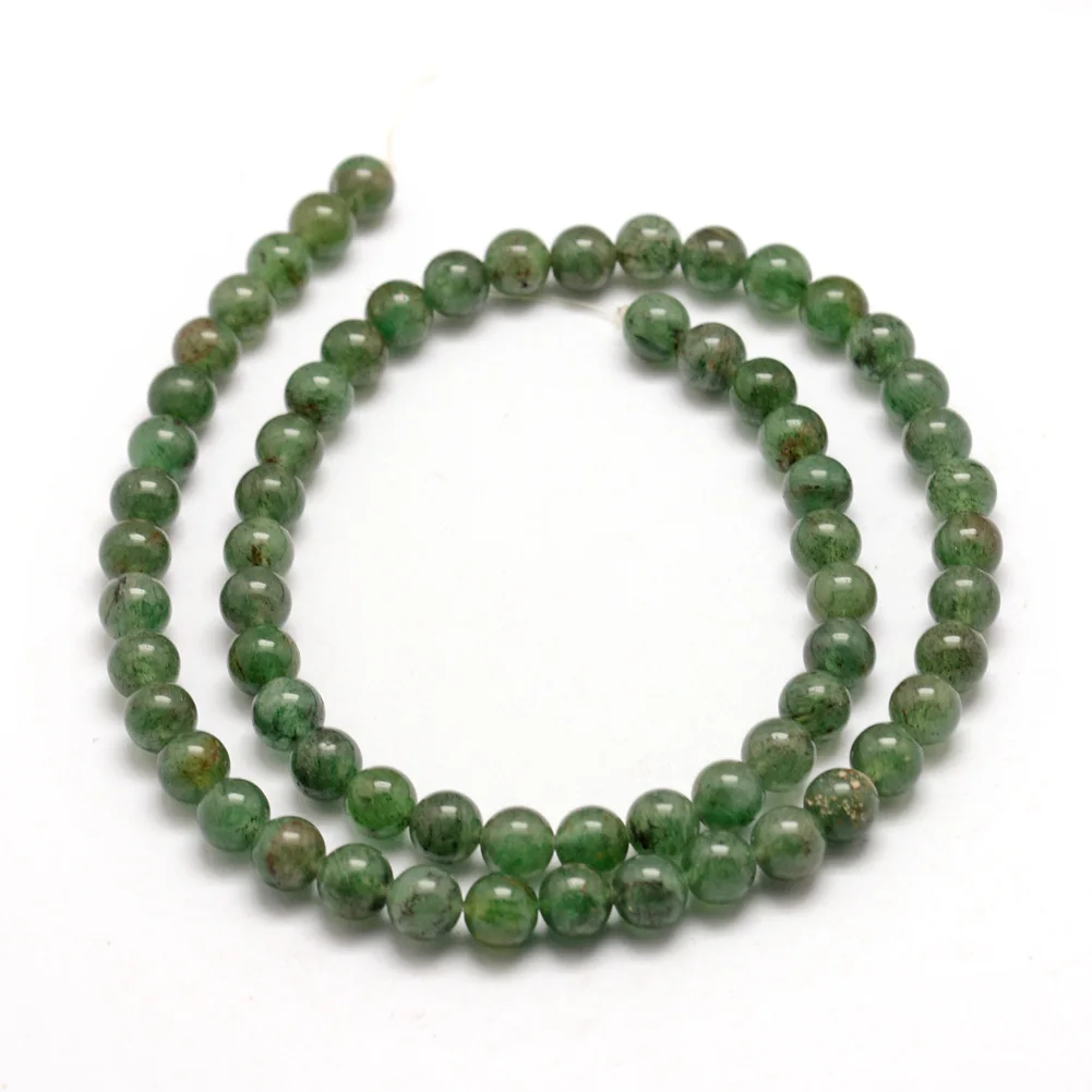 

4mm 6mm Natural Green Aventurine Beads Strands Round For Necklaces Bracelets Jewelry Making DIY Accessories, Hole: 1mm