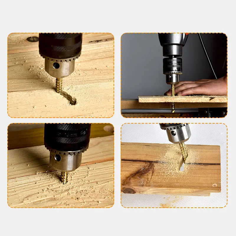 Сверла из быстрорежущей стали с титановым покрытием 6 шт./10 шт.|Сверла| |