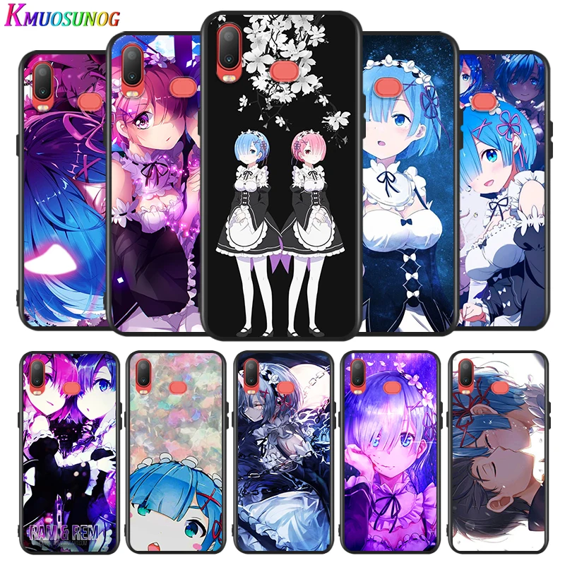 

Anime RE ZERO Ram Rem for Samsung Galaxy A9 A8 Star A750 A7 A6 A5 A3 Plus 2018 2017 2016 Silicone Black Phone Case Soft Cover