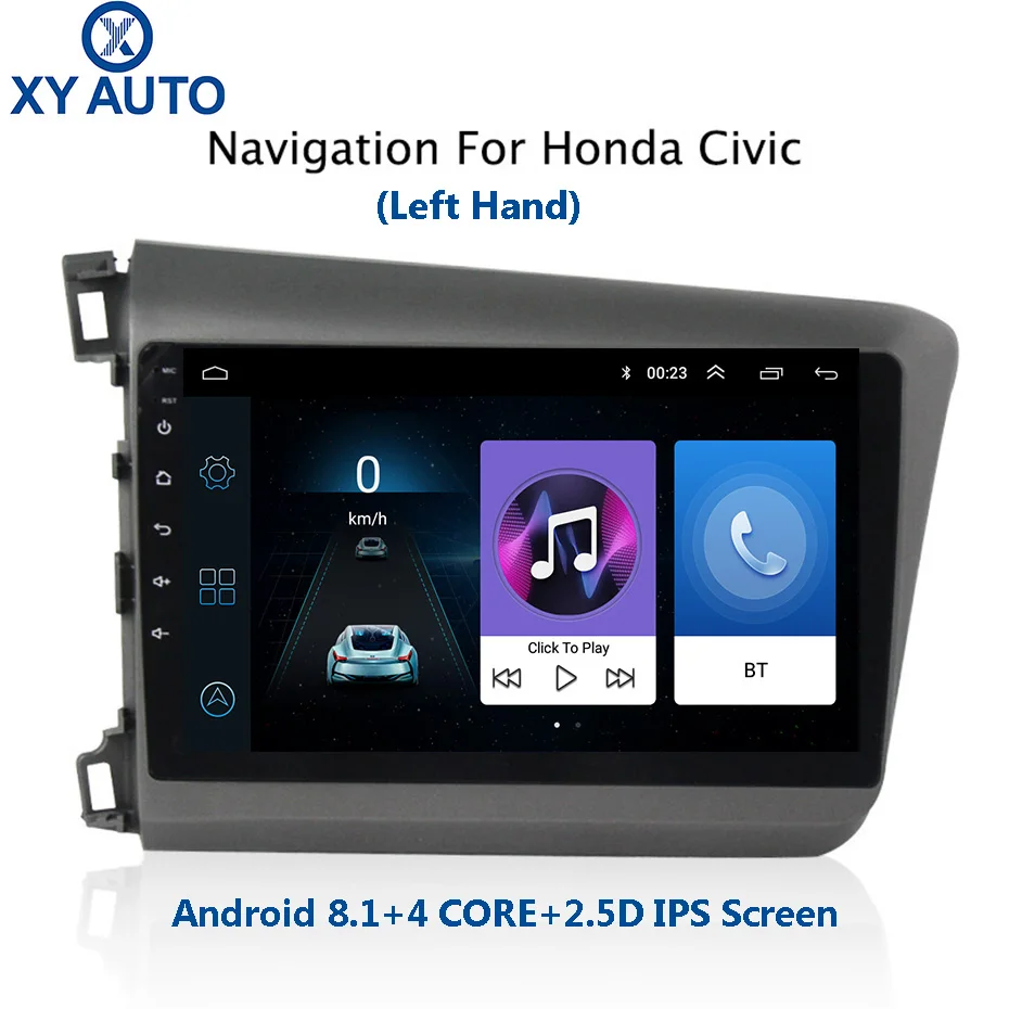 9 дюймовый 2.5D IPS закаленный HD мультисенсорный экран Android 8 1 NAVI для Honda civic 2012-2015 с