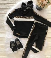 1 6y girls clothing sets 2021 autumn winter toddler girls clothes outfit kids leopard print tracksuit for boys children clothing