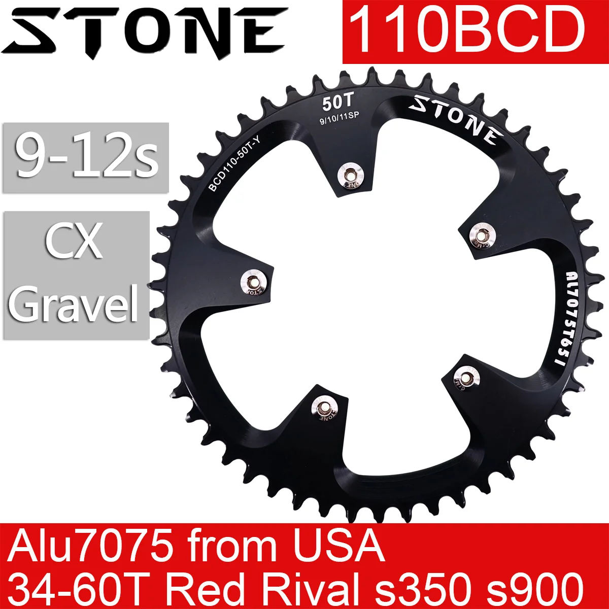 Камень 110 BCD круглый Звезду для Sram 1X FSA CX Aero 34/36/42/48/50/52/54/56/58/60 T MTB велосипед Велоспорт зуб пластины BCD110