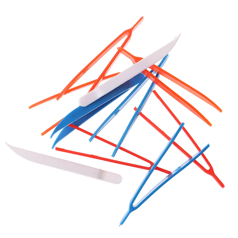 

10pcs Plastic Tweezers Children Tweezers Games Teaching Learning Educational Toys Random Color