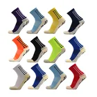 Нескользящие Дышащие футбольные носки 1 пара, мужские летние хлопковые резиновые носки для бега, футбольные мужские женские велосипедные спортивные аксессуары