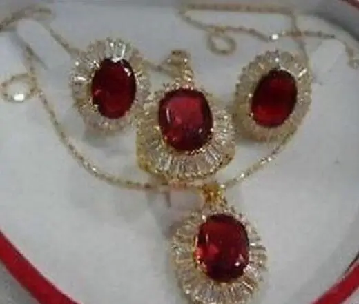 Ювелирные изделия новинка модные ювелирные из кубического кристалла % красного