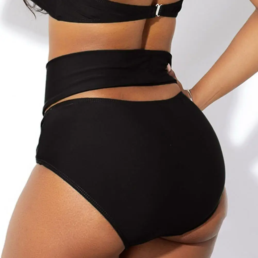 

Women Summer Solid Color Swimwear Set for Summer Beachwear Set Hollow Out Stretchy 2 PCS/Sets