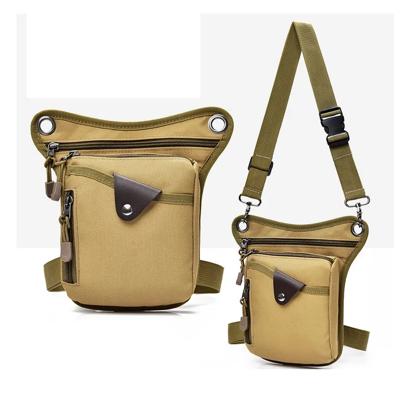 C leg bag Мужская нейлоновая сумка для ног, модная набедренная поясная сумка, многофункциональная тактическая мужская сумка через плечо для верховой езды - Цвет: C leg bag