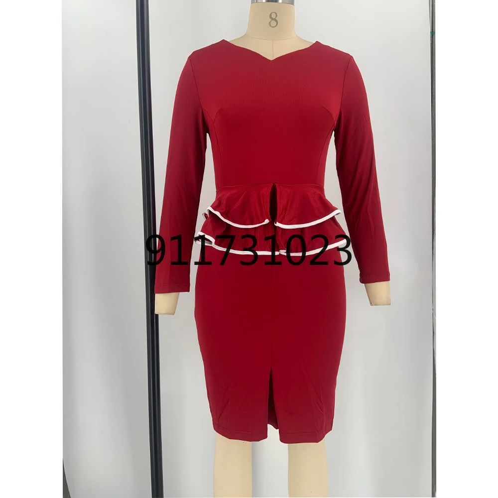 Женский комплект из двух предметов элегантный топ с длинным рукавом и V-образным