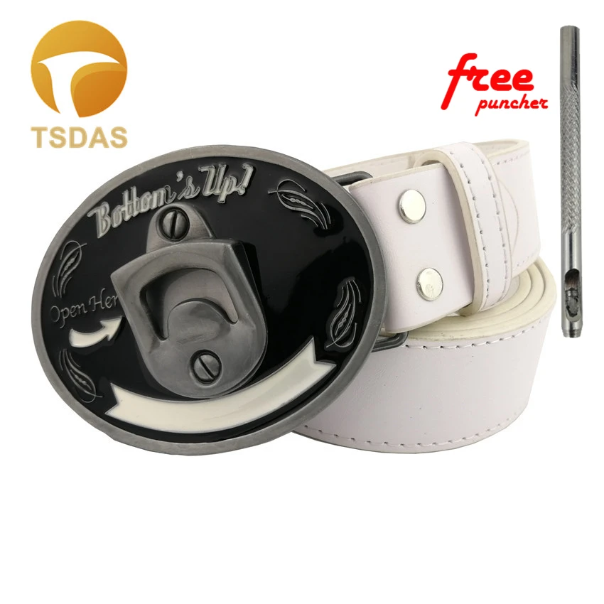 Модные брюки открывалка для бутылок с пряжкой классические мужские джинсы в