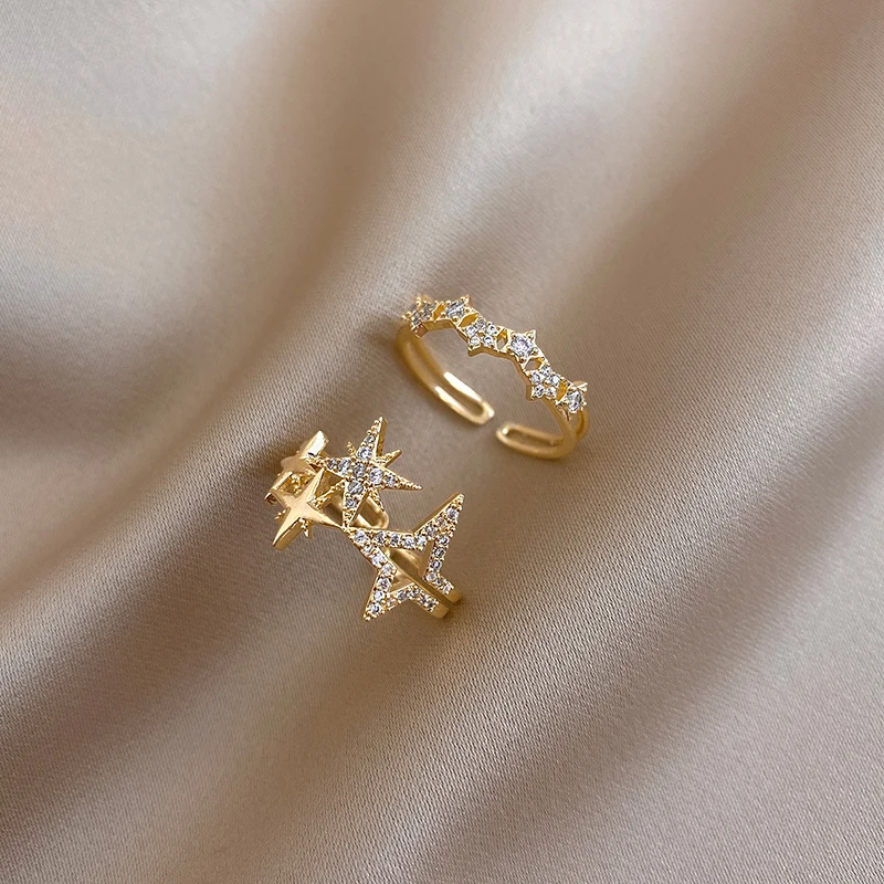 2020 Новый классический геометрический металлическая звезда кольца комплект в