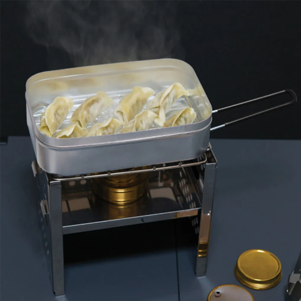 

Food Container Mini Foldable Aluminum Alloy Stainless Steel Picnic Box Dinner Pail Lunch-Box Breakfast Storage Dinnerware School