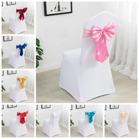 20 colours spandex chair sashes wedding chair sashes lycra stretch band bow tie hotel party show decoration on sale universal