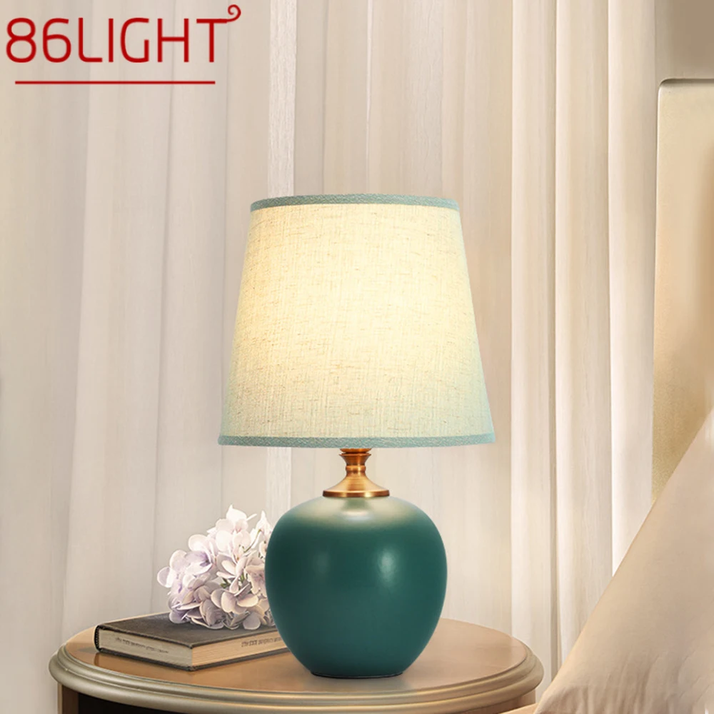 

86LIGHT Touch Dimmer Table Lamp Contemporary Ceramic Desk Light Decorative for Home Bedroom