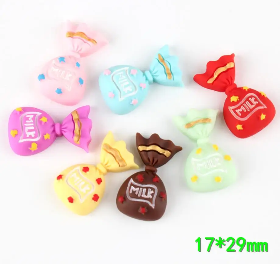 Каваи милый мед конфеты Молоко резиновые кабошоны из Смолы Миниатюрная еда DIY